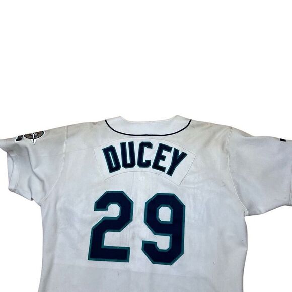 Vintage 90s Seattle Mariners Ducey Autographed Signed Jersey - Picture 8 of 11